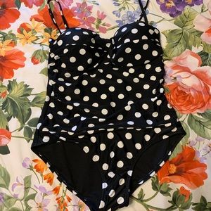 Catalina polka dotted one piece size large